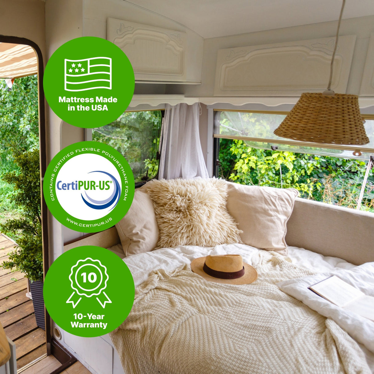 Ghostbed all foam rv mattress profile