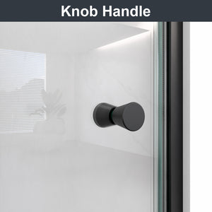 34"W x 72"H Frameless Circular Pivot Shower Door in Matte
