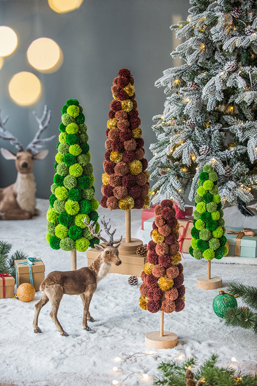 Tall Tree Christmas Table Decor, Coffee