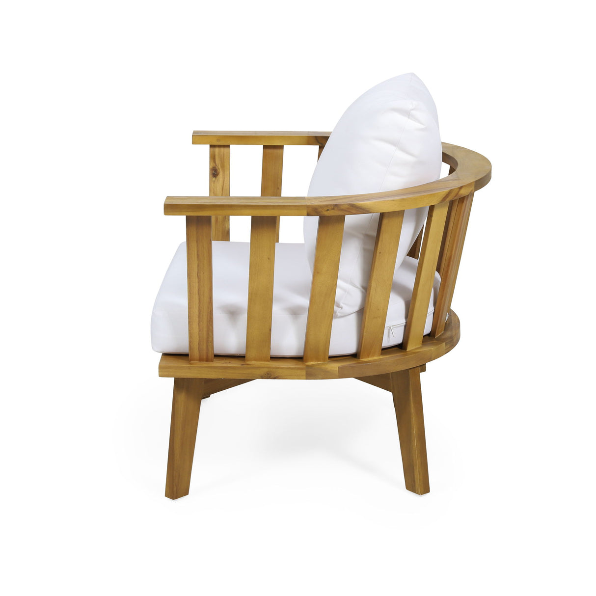 Patio Furniture Set, Outdoor Acacia Wood Patio Club Chair With Table
