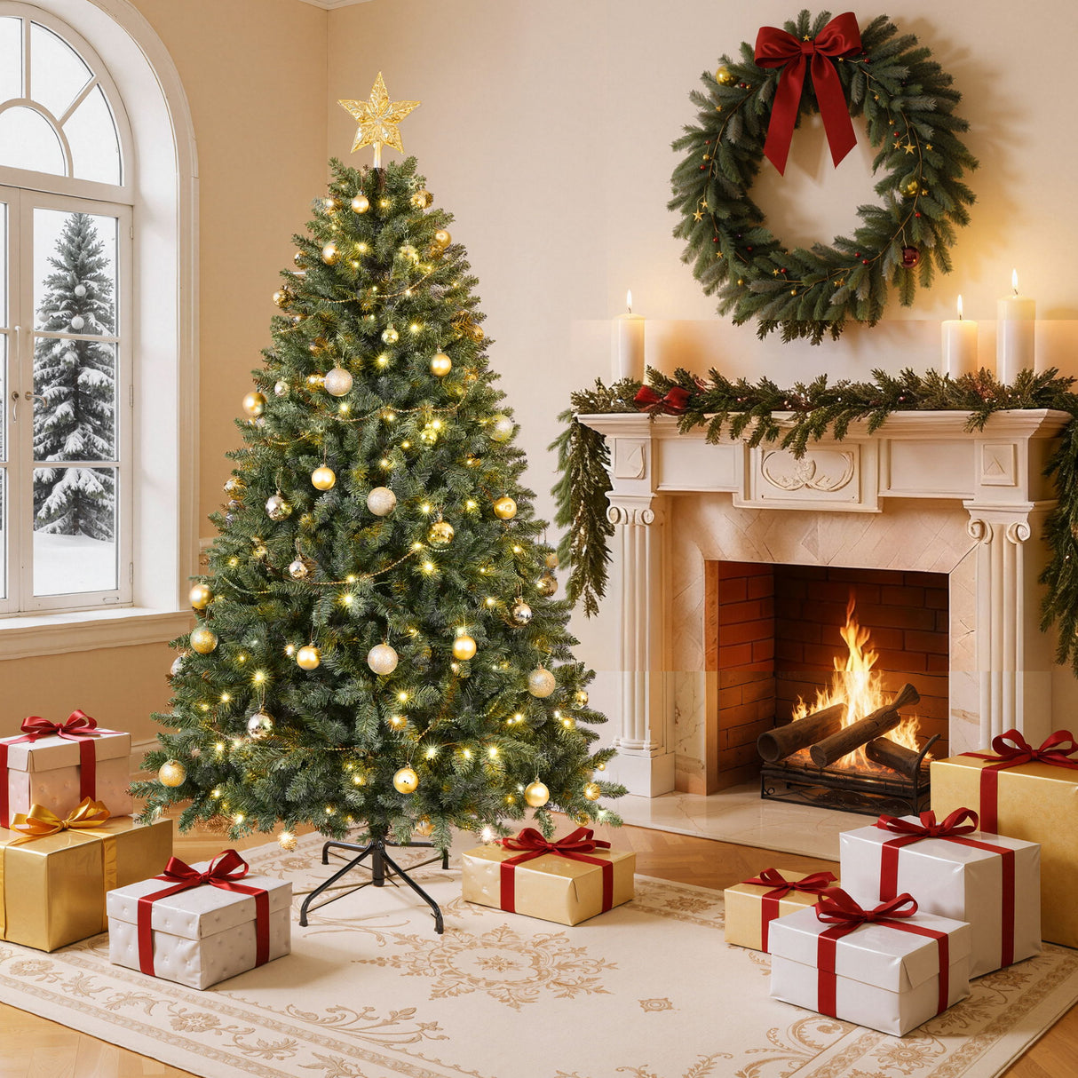 Christmas Tree With Warm Leds