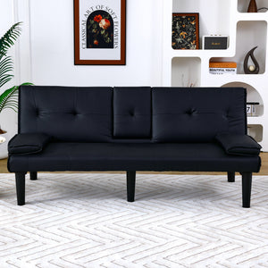 Sofa Bed With Foldable Design And Cup Holder