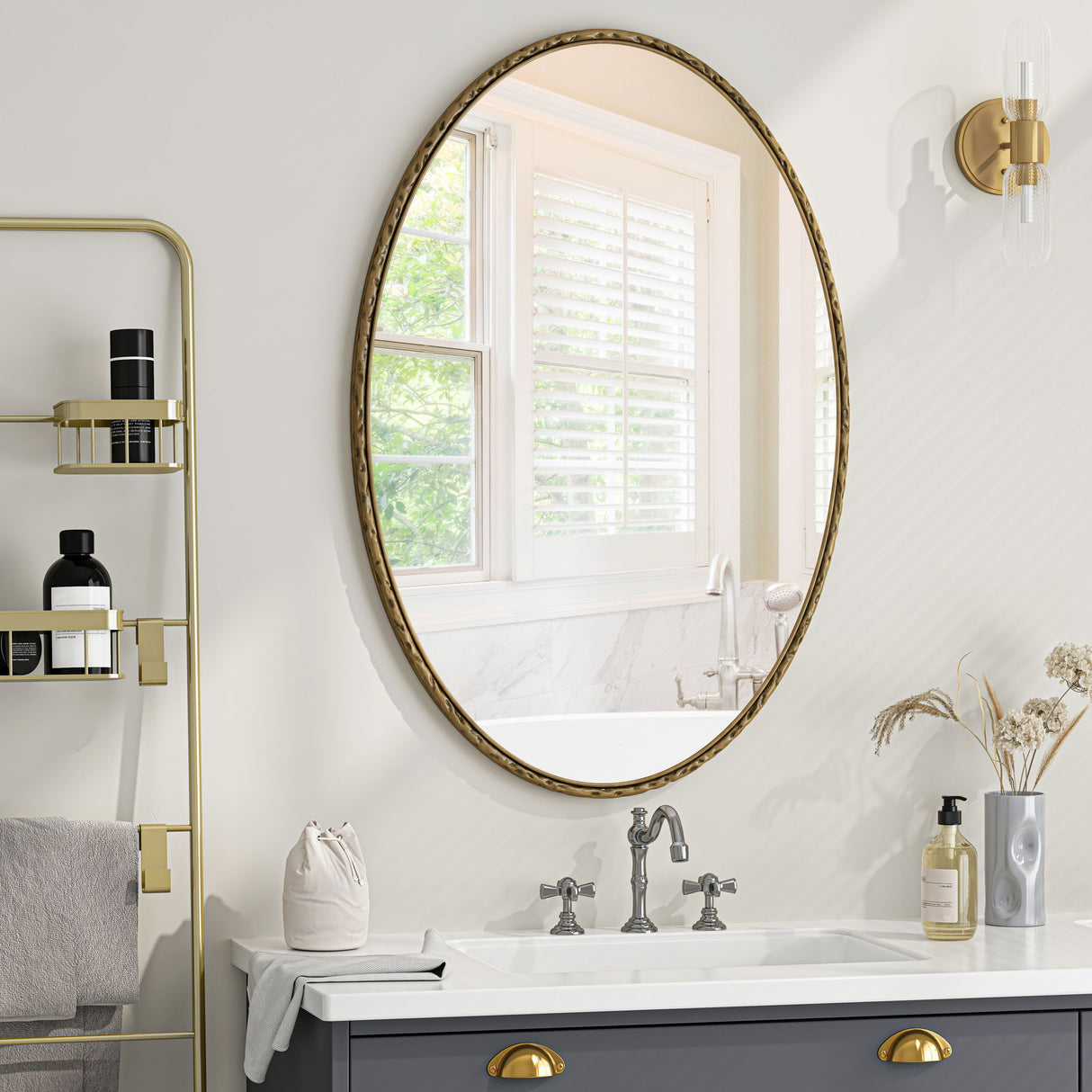 Art Oval Retro Mirror, Wall Hanging