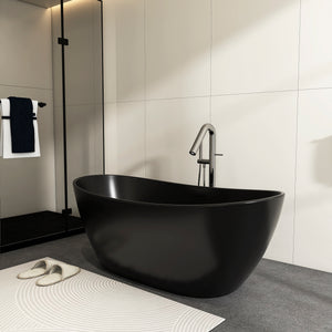 65 Inch Artificial Stone Solid Surface Freestanding Bathroom Bathtub