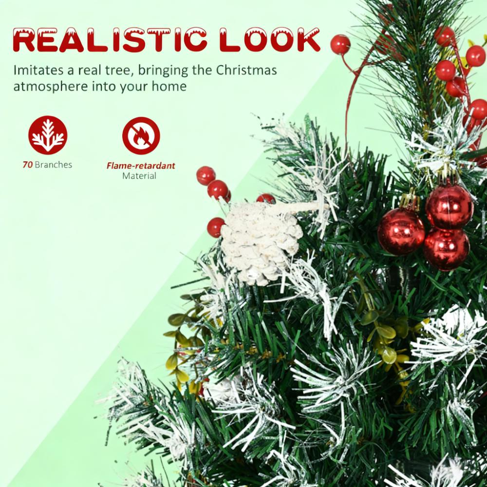 Artificial Christmas Tree, Festive Outdoor Christmas Porch Decor Set
