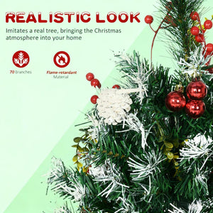Artificial Christmas Tree, Festive Outdoor Christmas Porch Decor Set