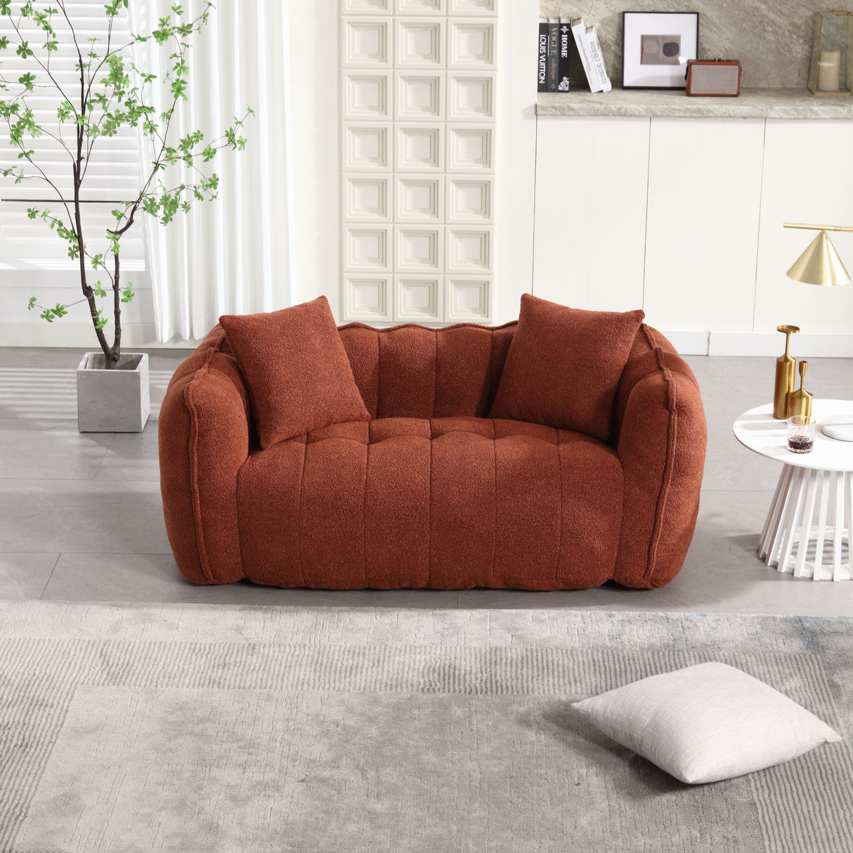 Cozy Beanbag Chair With High Resilience Foam Core For 2