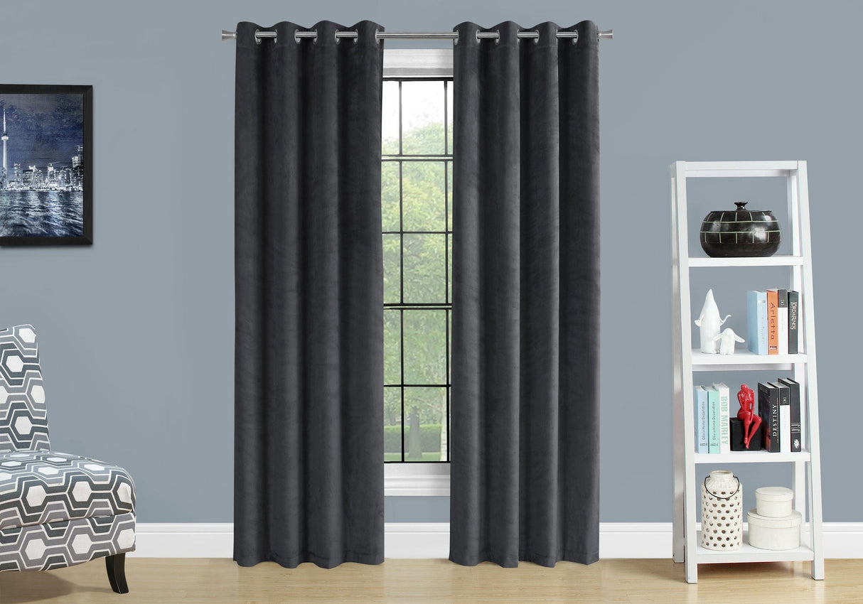 2 Pieces Set, Curtain Panel, Room Darkening, Grommet, Contemporary & Modern - Best Buy Furniture