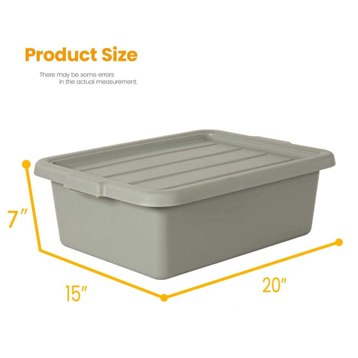 6-Pack 20" x 15" x 7" 9 Gallon Meat Lugs with Lids