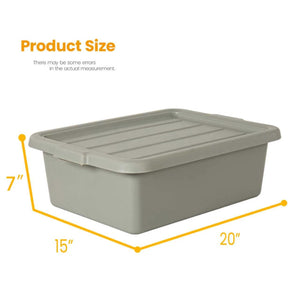 6-Pack 20" x 15" x 7" 9 Gallon Meat Lugs with Lids