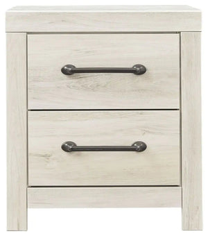 Cambeck - Two Drawer Night Stand - Whitewash - Best Buy Furniture