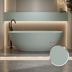 69'' Freestanding Bathtub Resin Stone Soaking Bathtub