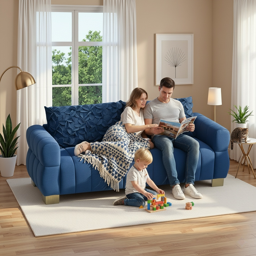 FX-P56-RBH Velvet Sofa