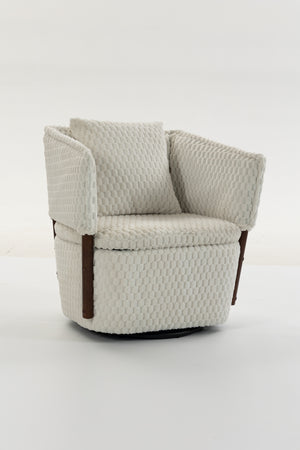 Mid Century Modern Accent Chair with Solid Wood Frame