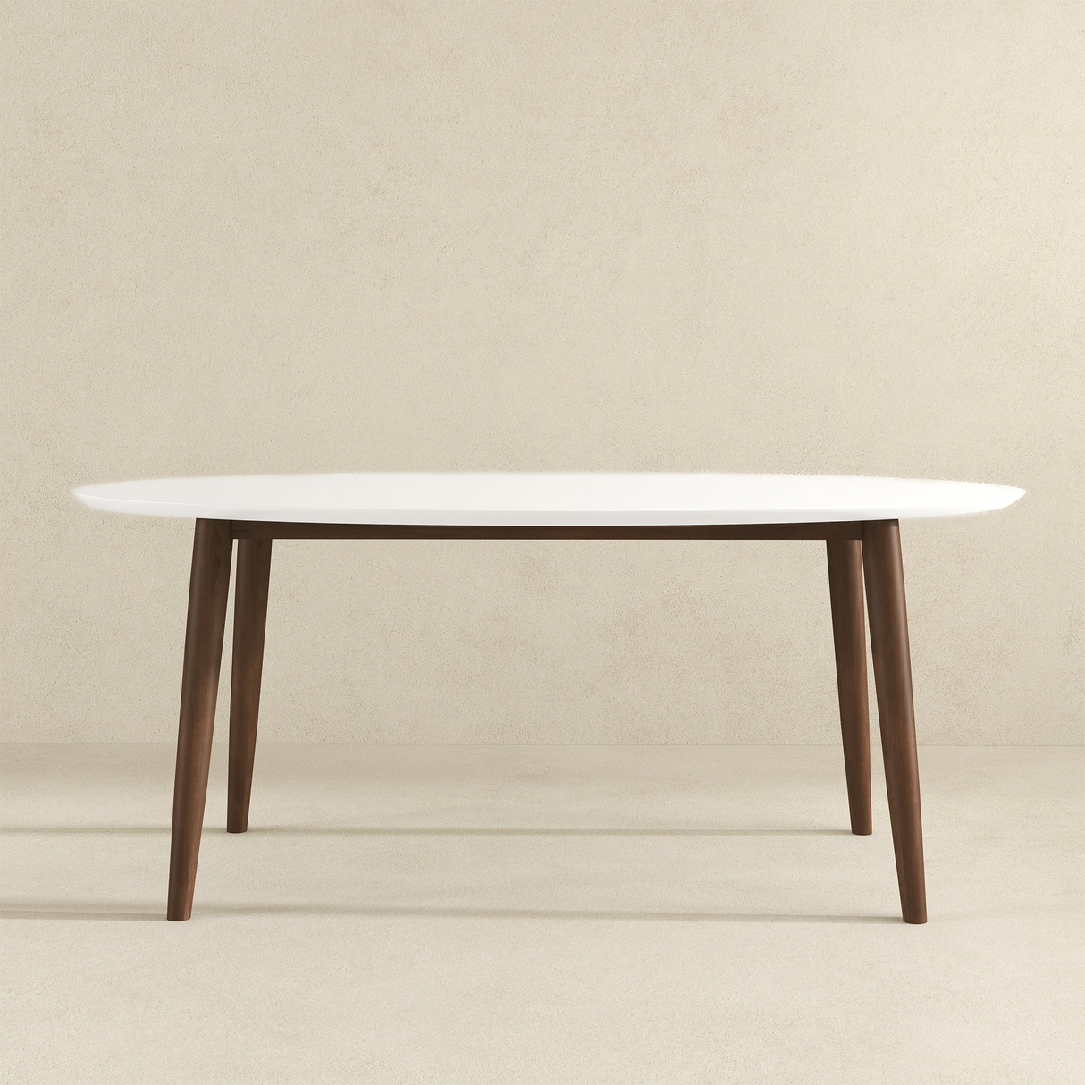 Ada Mid Century Modern Style Solid Wood Dining Table
