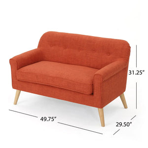 Classic Loveseat With Rolled Armrests And Button Tufting - Best Buy Furniture
