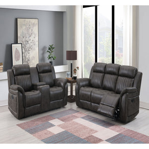 Steban - Console Reclining Loveseat - Gray