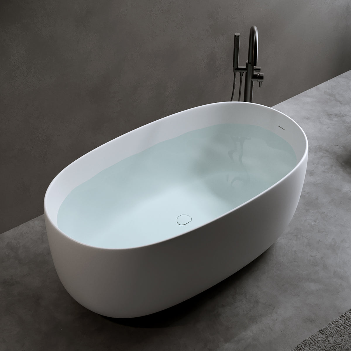 47'' Independent Solid Surface Resin Stone Bathtub
