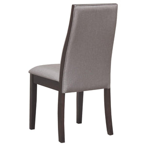 Upholstered Dining Chair (Set of 2) - Taupe / Brown