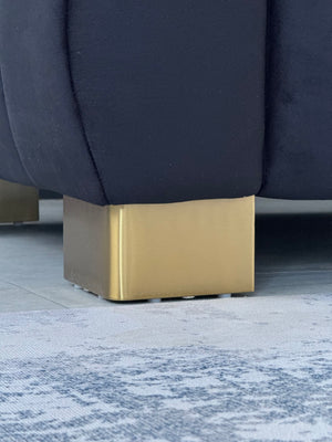 FX-P56-BKT Velvet Sofa with Golden Metal Legs