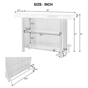U_Style 3-in-1 Sideboard Table with Wine Storage