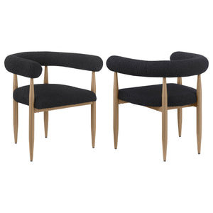 Crofton - Upholstered Dining Arm Chair (Set of 2) - Black