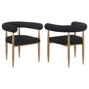 Crofton - Upholstered Dining Arm Chair (Set of 2) - Black