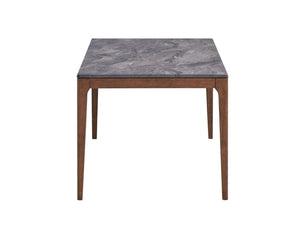 Bevis - Engineered Stone Top Dining Table - Walnut - Best Buy Furniture