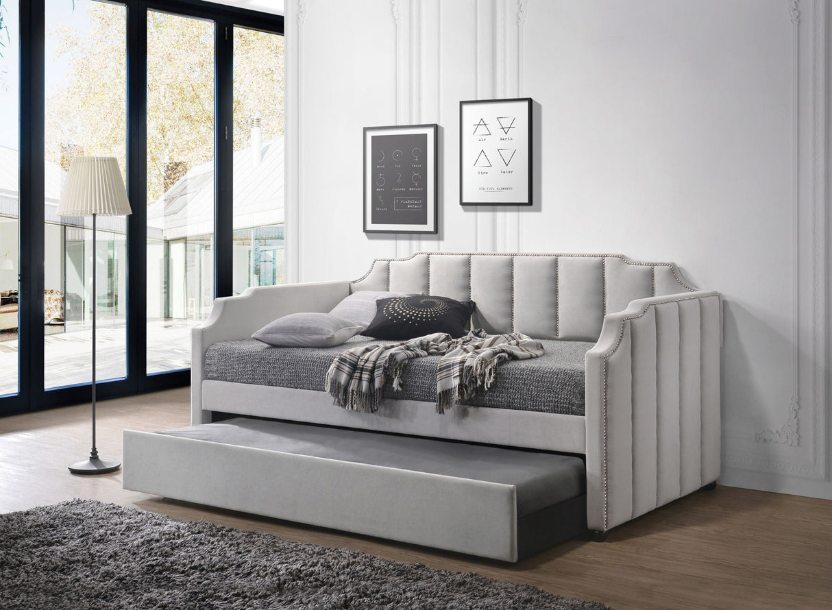 Peridot - Twin Daybed With Trundle - Dove Gray - Best Buy Furniture