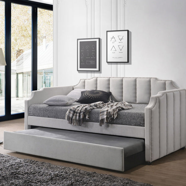 Peridot - Twin Daybed With Trundle - Dove Gray - Best Buy Furniture