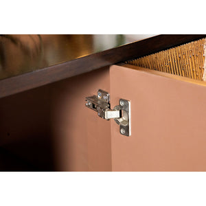 Capri - 4 Door Accent Cabinet - Brown / Gold