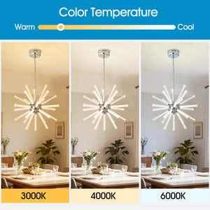 24-Light Bubble Pillar Chandelier