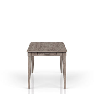Rustic Dining Table 2 Storage Drawers And Leaf - Gray
