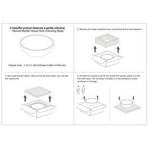 Bathroom Vessel Sink, Circular Design