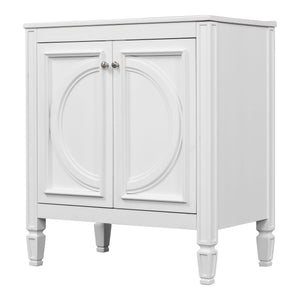 Bathroom Vanity With Sink With 2 Doors And Adjustable Shelf