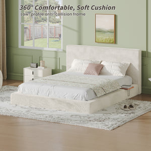 AirFrame Queen Bed Frame with Adjustable Sliding Side Table
