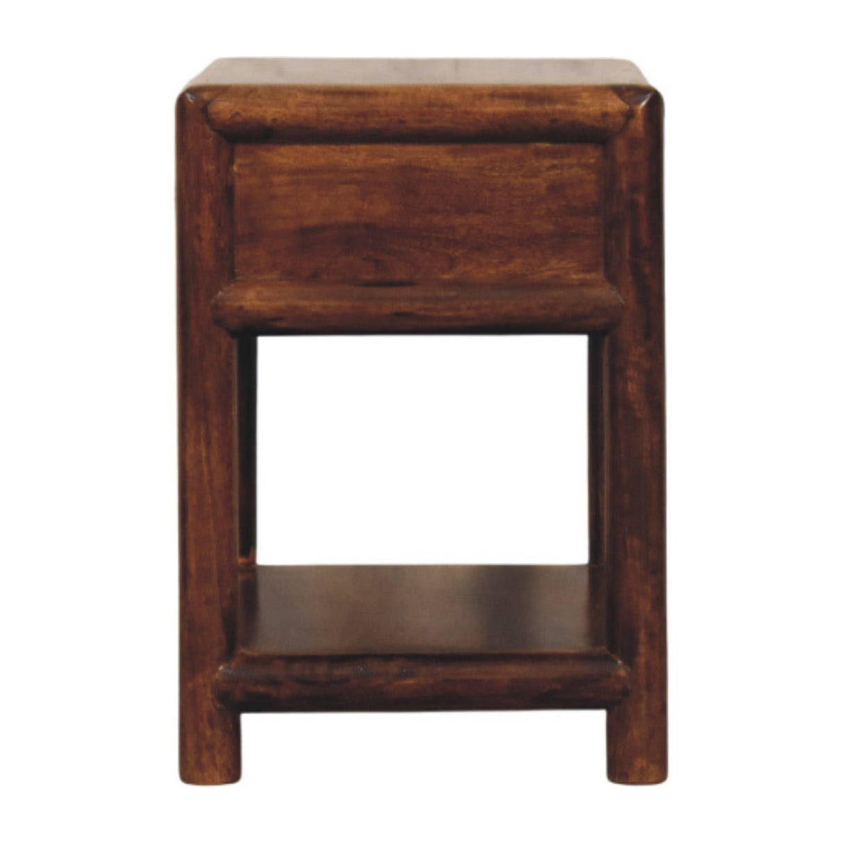Solid Wood Regency Chestnut Nightstand, 1-Drawer, 1 Open-Slot