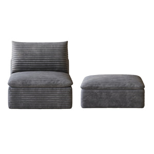 1 Middle Seat Sofa with Ottoman