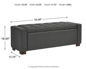 Cortwell - Storage Bench - Gray - Best Buy Furniture