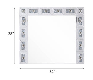 Noralie Mirrored & Faux Diamonds Accent Mirror