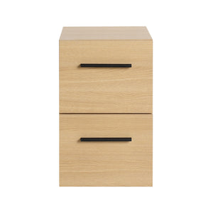 Floating Bathroom Vanity Drawer Base, Wall Mounted Storage With 2 Drawers - Light Oak