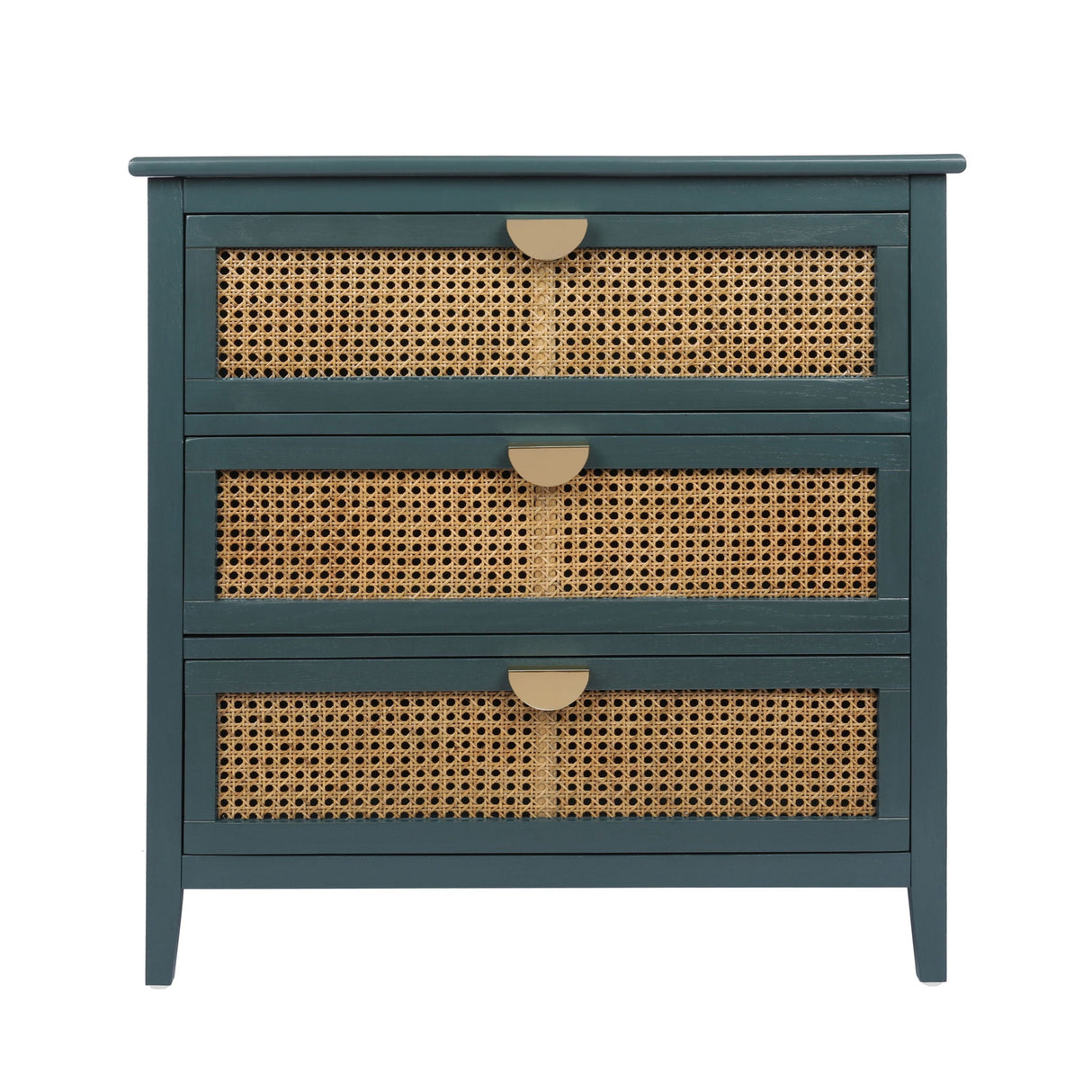 3 Drawer Cabinet, Natural Rattan, American Furniture
