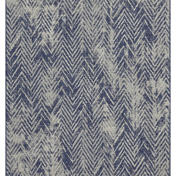Sunshine - 5'3" X 7'3" Indoor & Outdoor Polypropylene Area Rug - Blue