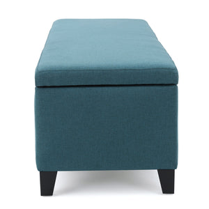 Contemporary Storage Ottoman Bench With Upholstery