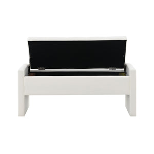Modern Upholstered Large Bed End Bench With Storage