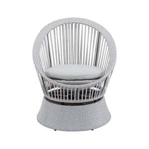 Modern Swivel Wicker Lounge Chair With Round Design - Best Buy Furniture