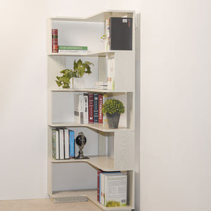 L-Shaped Design Corner Bookshelf