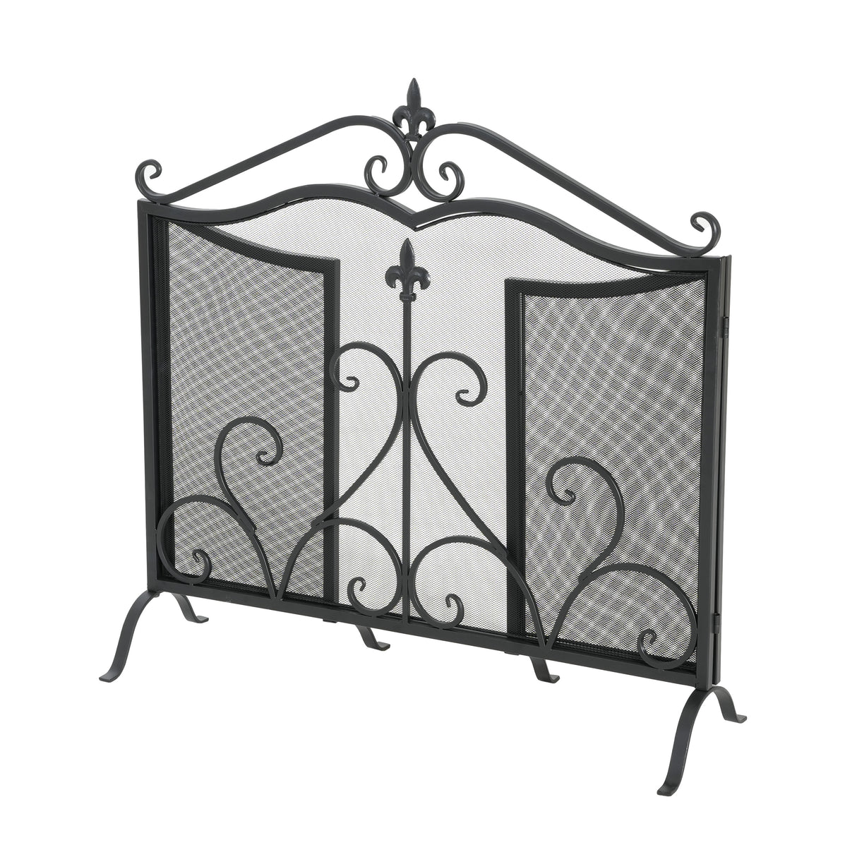 Onyx 3-Panel Iron Fireplace Screen 54" x 31.5"
