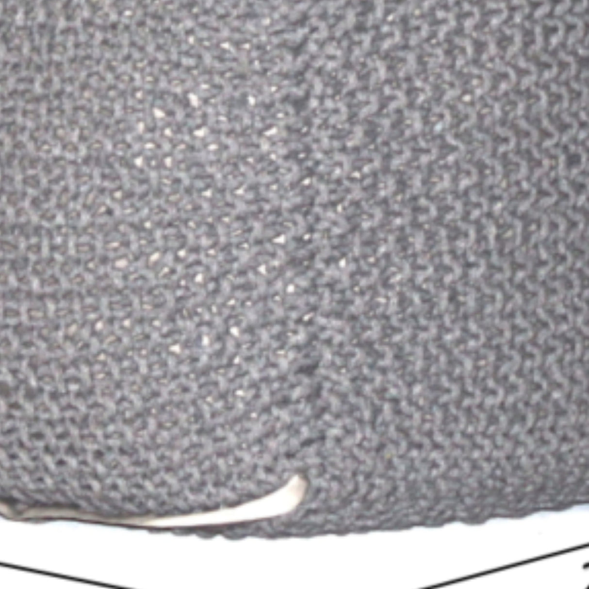Semi Rounded Pouf, Cable Knitted, Perfect Seating