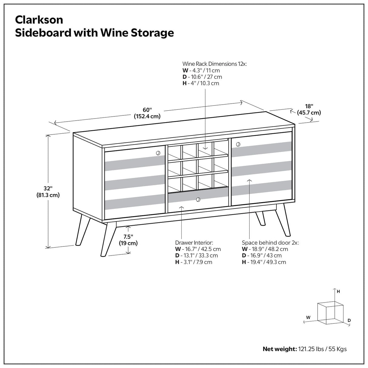 Clarkson - Sideboard With Storage - Brown